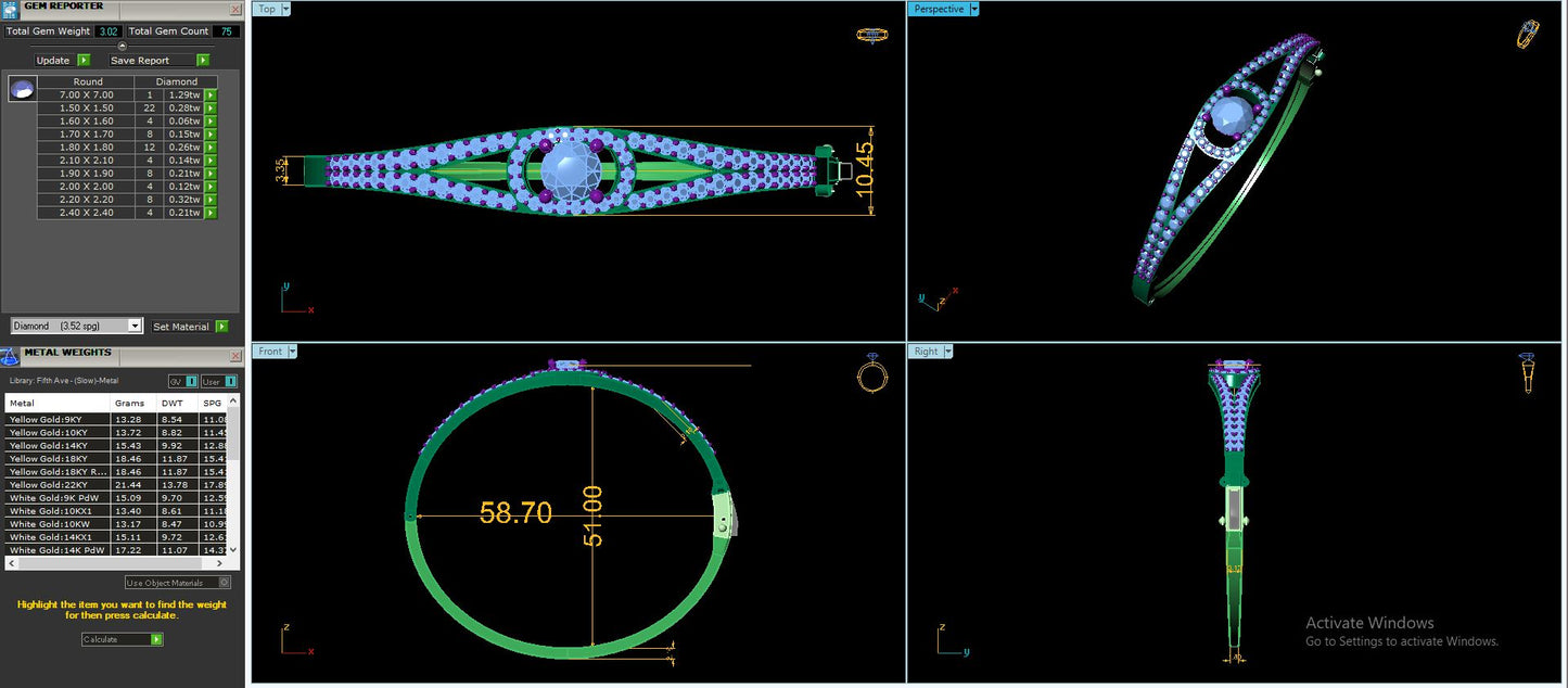 Women's Bracelet CAD Files – 16 Model Collection | 3DM & STL Download