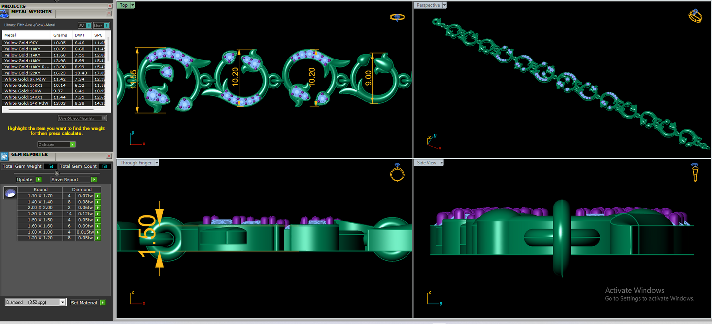Women's Bracelet CAD Files – 16 Model Collection | 3DM & STL Download