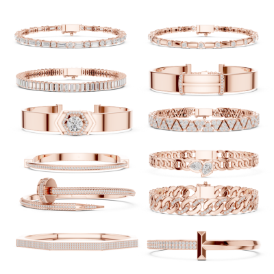 Men's Bracelet CAD Files – 15 Model Collection | 3DM & STL Download