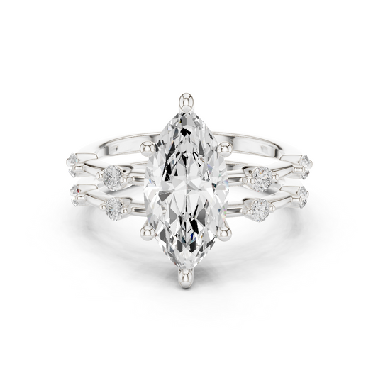 Marquise Cut Stackable Ring CAD Files – 3DM & STL Download