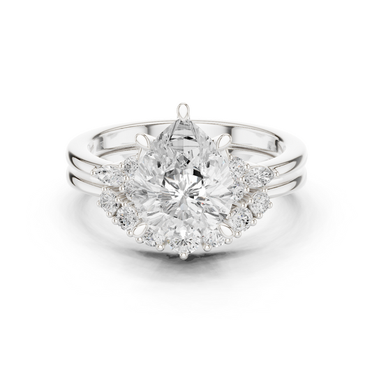 Pear Cut Stackable Ring CAD Files – 3DM & STL Download With Rendered Images