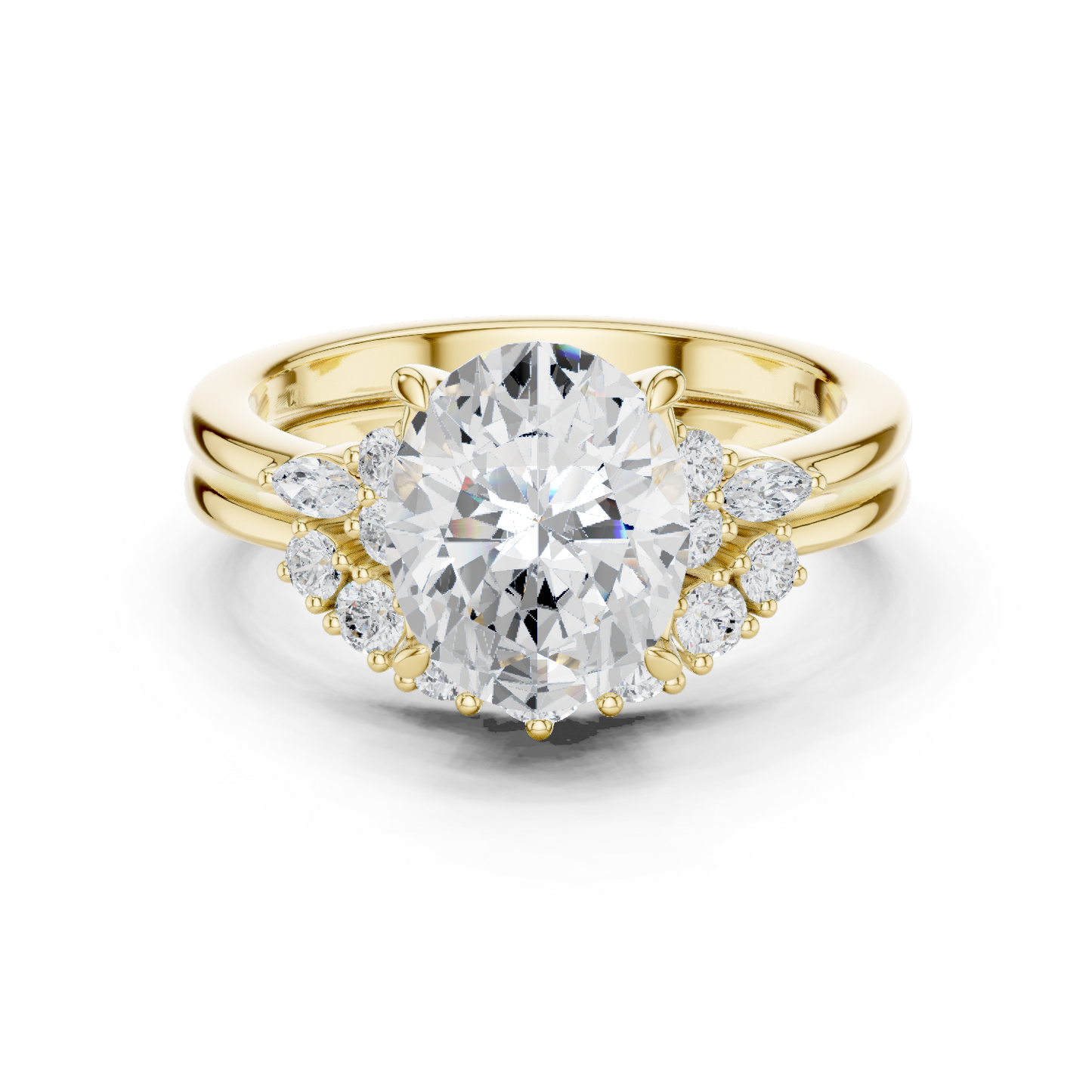 Oval Cut Stackable Ring CAD Files – 3DM & STL Download With Rendered Images