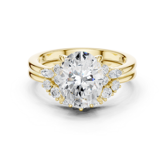 Oval Cut Stackable Ring CAD Files – 3DM & STL Download With Rendered Images