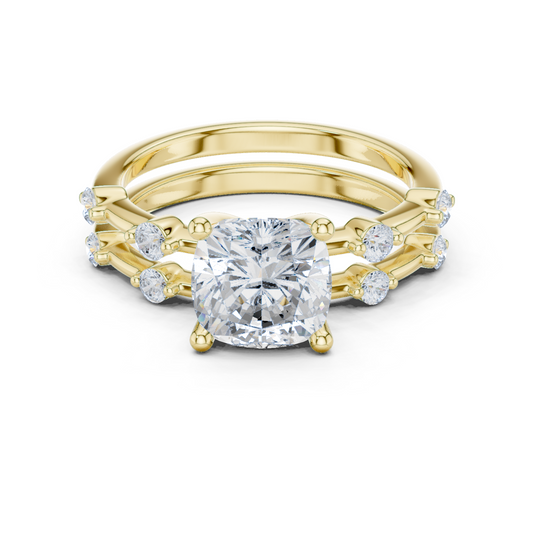 Cushion Cut Stackable Ring CAD Files – 3DM & STL Download